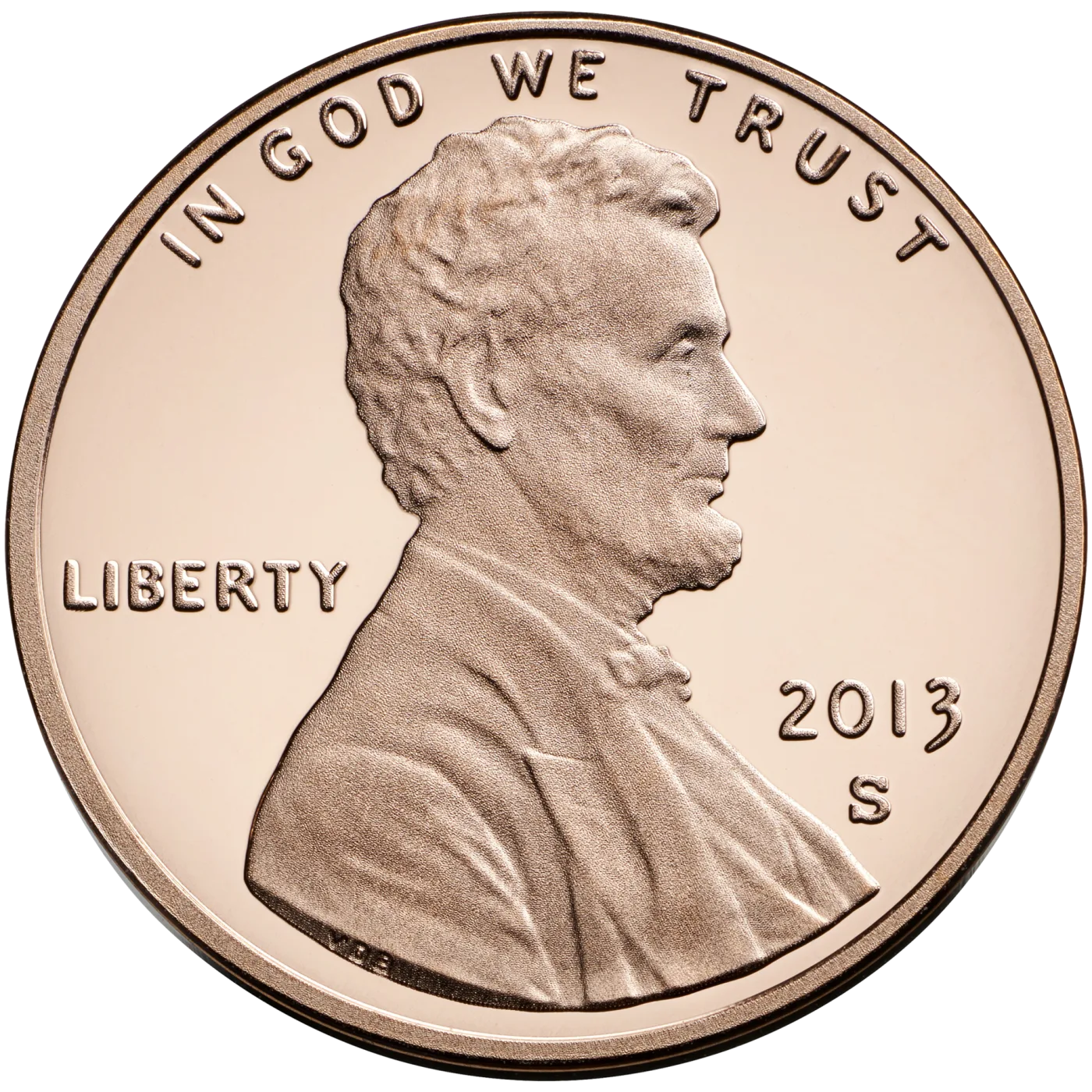 Proof Lincoln cent obverse with an S mint mark below the date and mirror-like fields around a frosted portrait