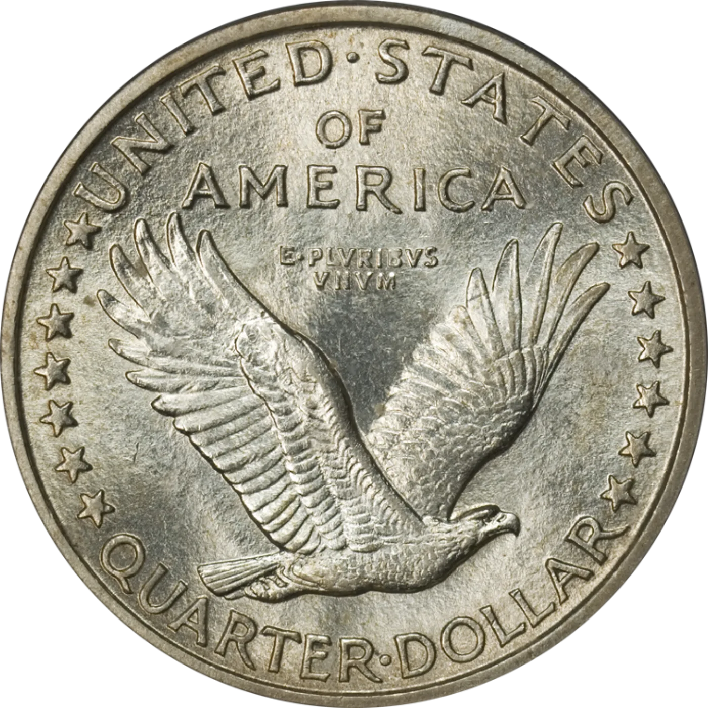 Type 1 reverse of a 1917-S Standing Liberty quarter with an empty field beneath the eagle